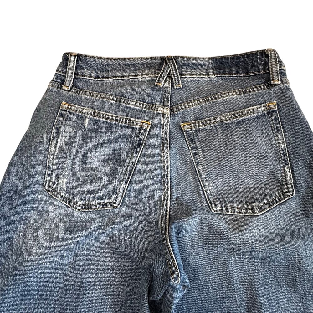 Maurices Goldie Blues Cheeky Wide Leg Jeans Women's Distressed Med Wash Denim 10 - Picture 7 of 10